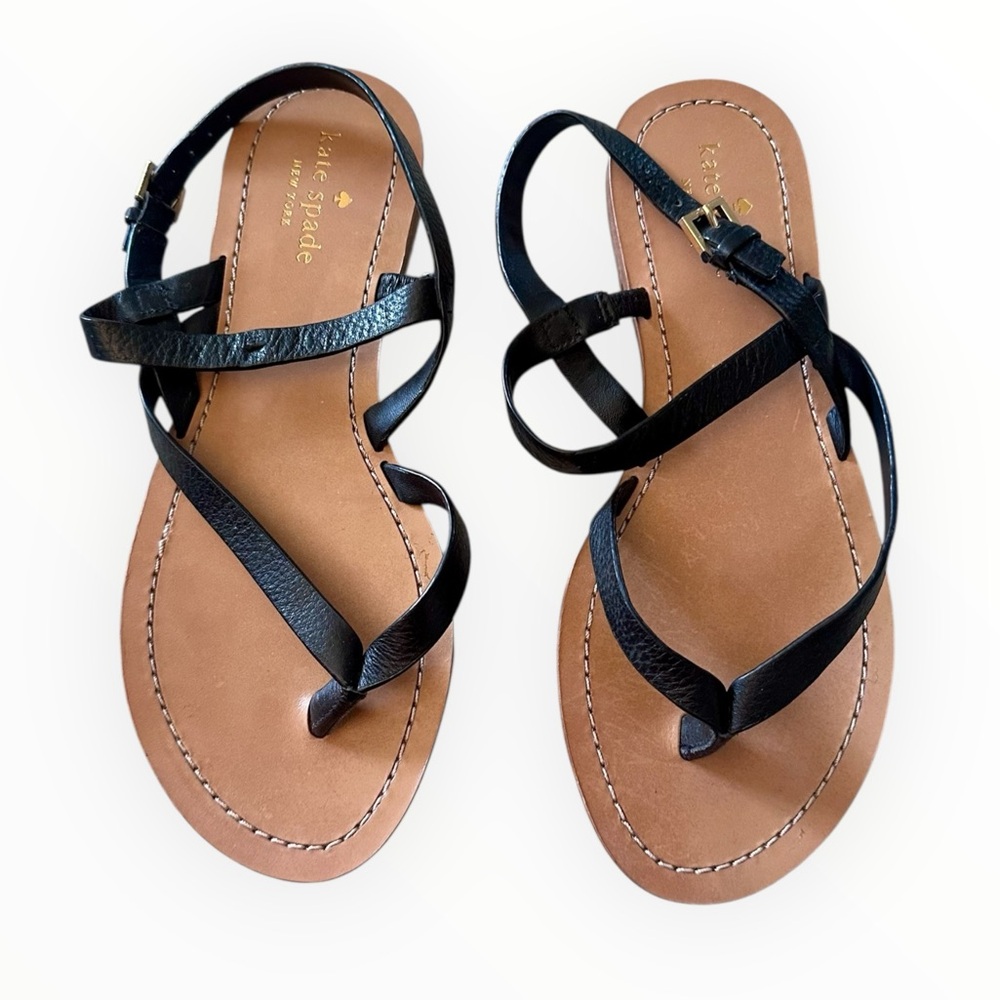Kate Spade | Black Leather Sandals